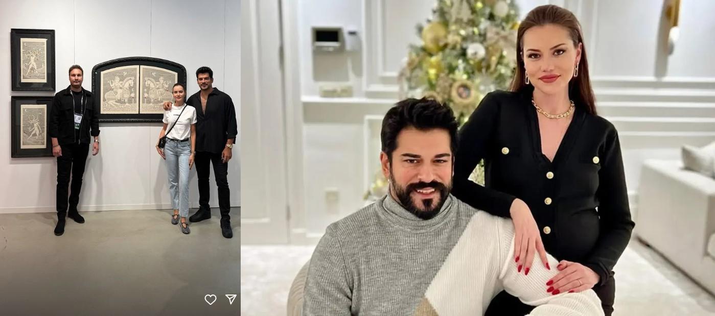 BURAK ÖZÇİVİT VE FAHRİYE EVCEN’DEN AYRILIK İDDİALARINA SON: SANAT FUARINDAN MUTLULUK POZLARI