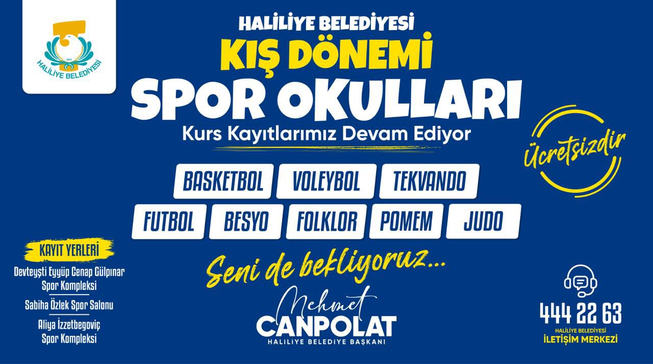 Haliliye Belediyesi’nden Kış Dönemi Spor Okulları Başladı