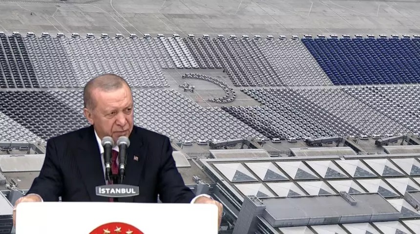 ATATÜRK HAVALİMANI’NDA DEV GÖRÜNTÜ: ERDOĞAN 9 BİN 200 YENİ ARACI HİZMETE SUNDU