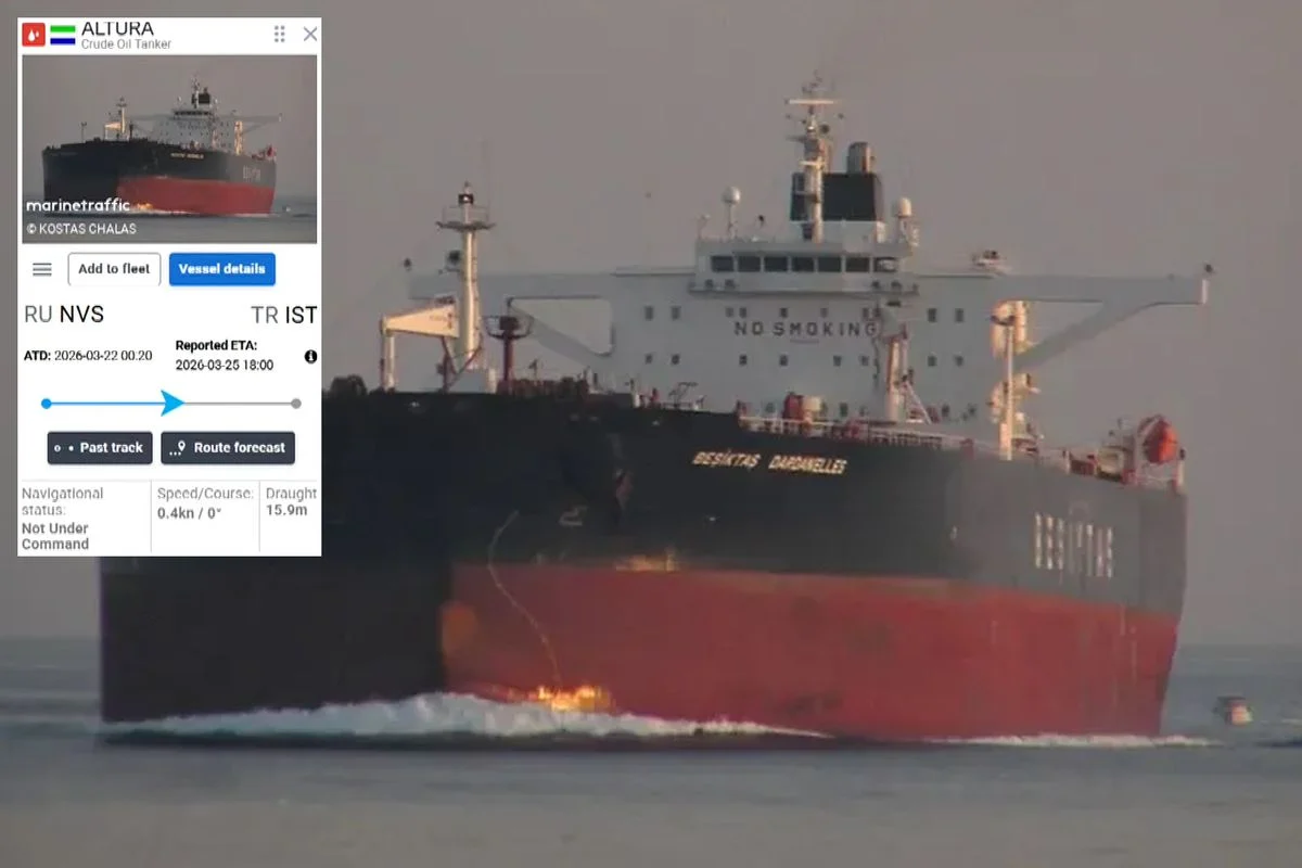 TÜRK PETROL TANKERİNE DRON İSABET ETTİ, BOĞAZA YAKIN NOKTADA ALARM