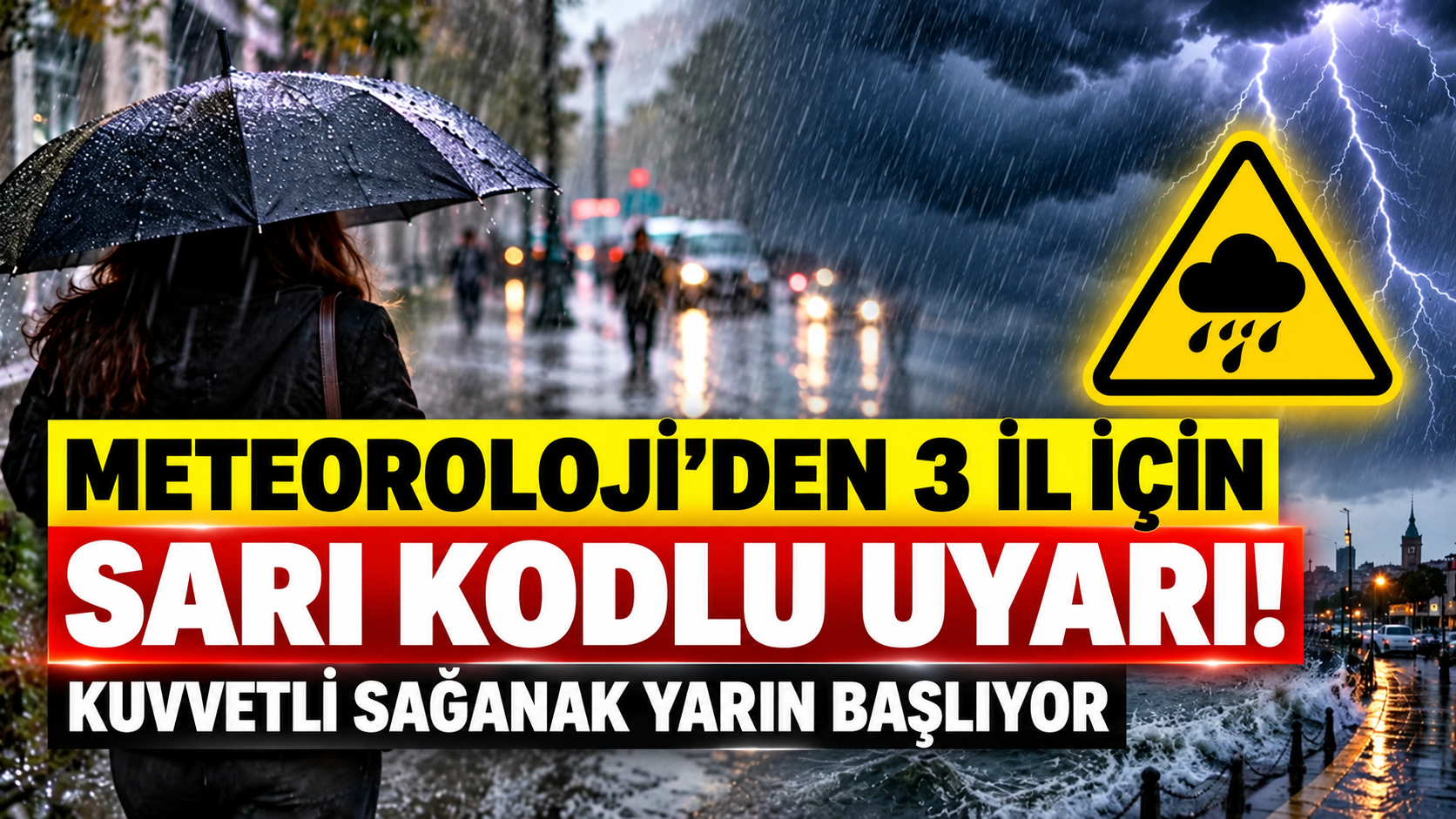 METEOROLOJİ’DEN 3 İLE SARI KODLU UYARI! İSTANBUL İÇİN KRİTİK SAAT AÇIKLANDI