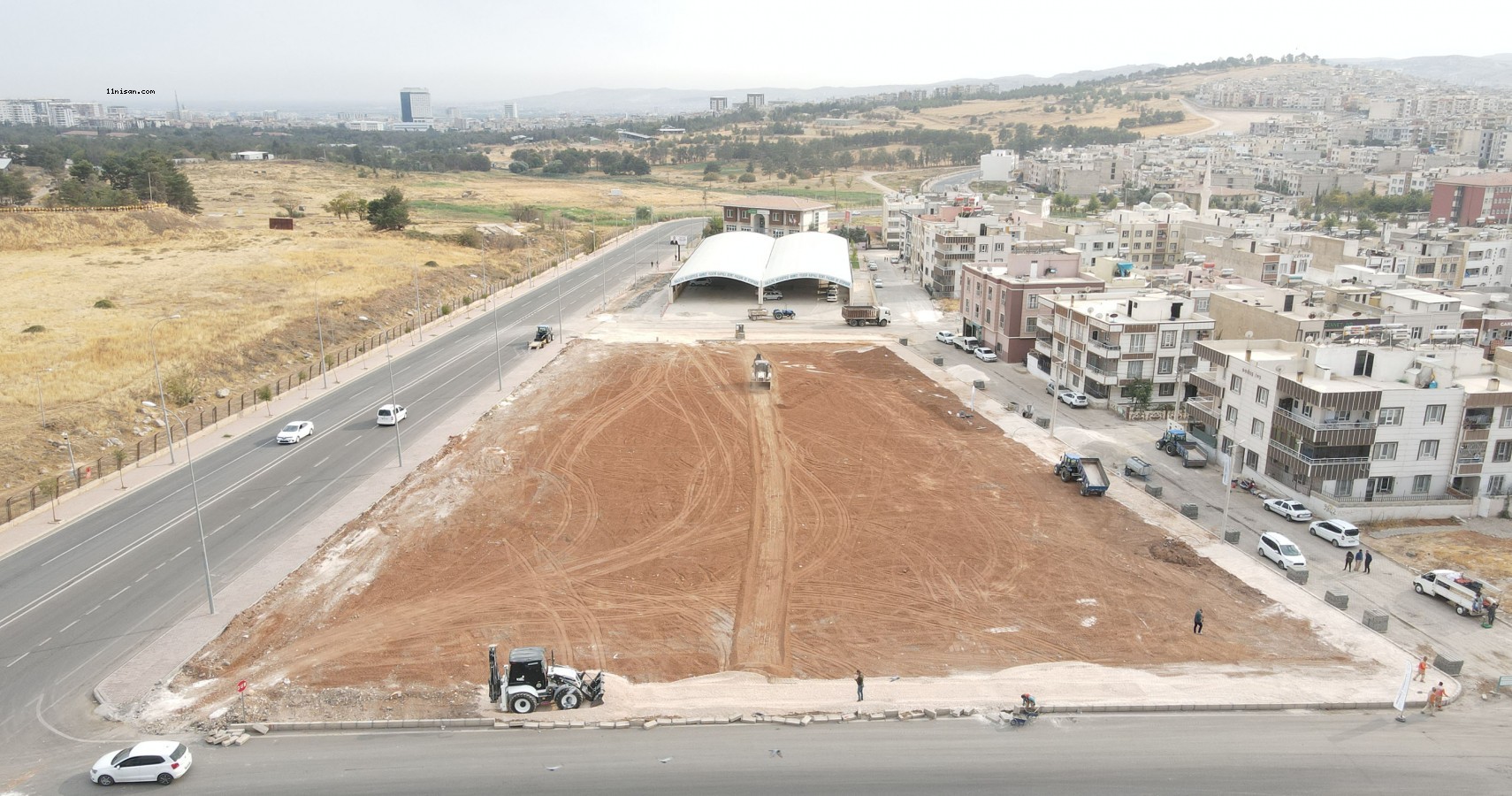 Ahmet Yesevi Mahallesindeki yeni parkın yapımı sürüyor;