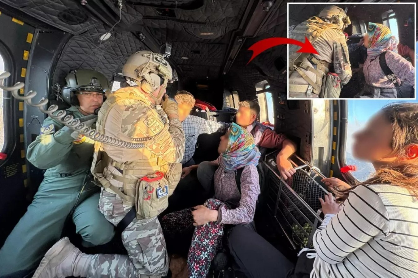 MEHMETÇİK, ALEVLERİN SARDIĞI KÖYDE MAHSUR KALAN AİLEYİ KURTARDI;