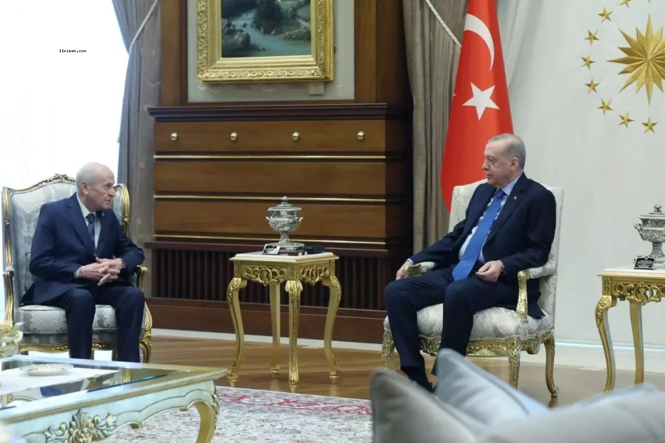 ANKARA'DA SÜPRİZ GÖRÜŞME! CUMHURBAŞKANI ERDOĞAN, BAHÇELİ'Yİ KABUL ETTİ;
