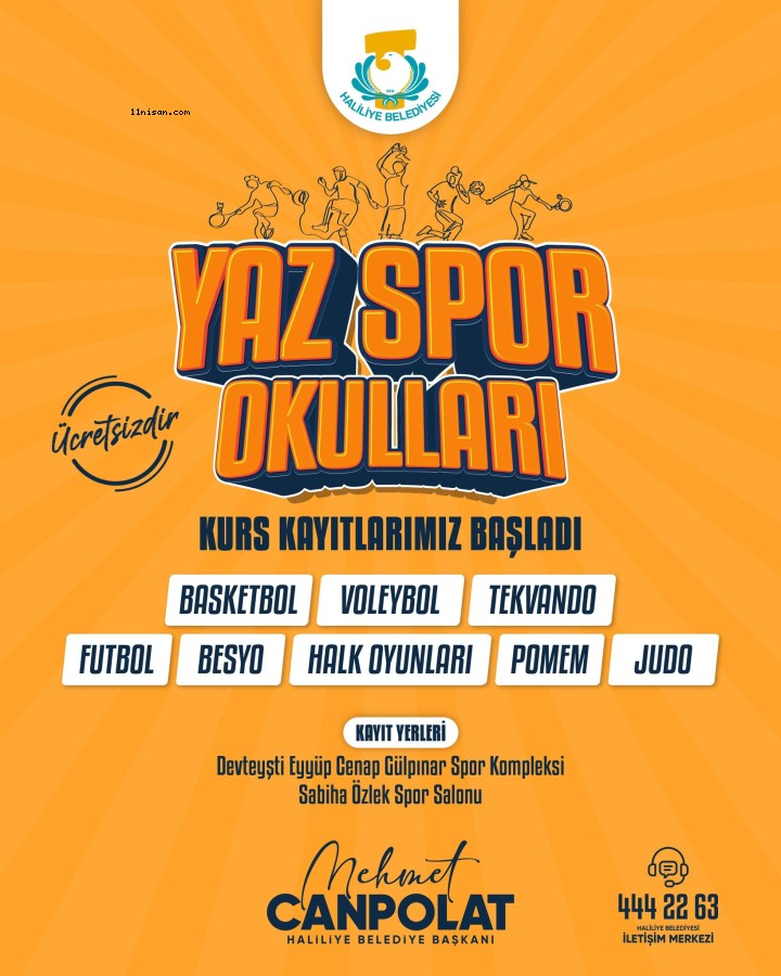 Haliliye Belediyesi’nden Spora Teşvik: Yaz Spor Okulları Başladı;