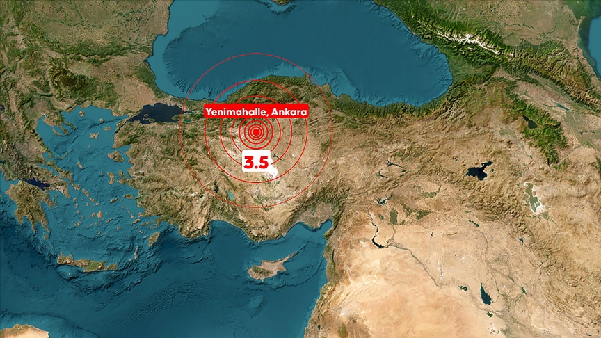 Ankara'da 3,5 büyüklüğünde deprem...