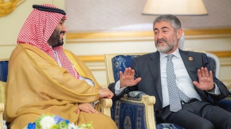 Bakan Nebati, Suudi Arabistan Veliaht Prensi Selman ile görüştü;
