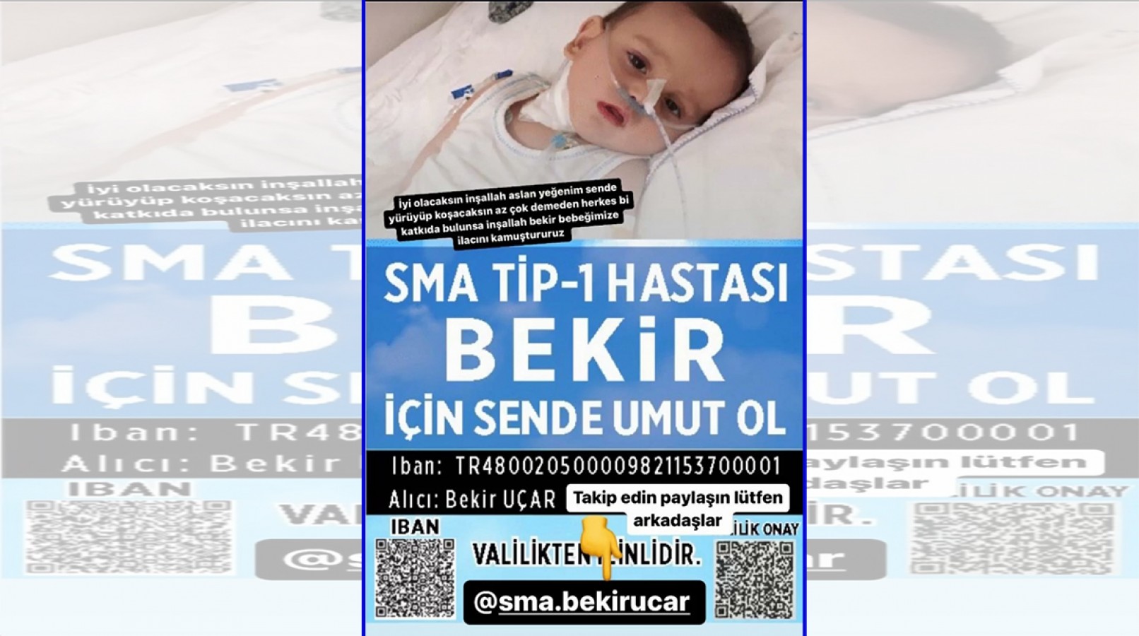 Şanlıurfa'da SMA hastası Bekir bebek için kampanya başlatıldı;