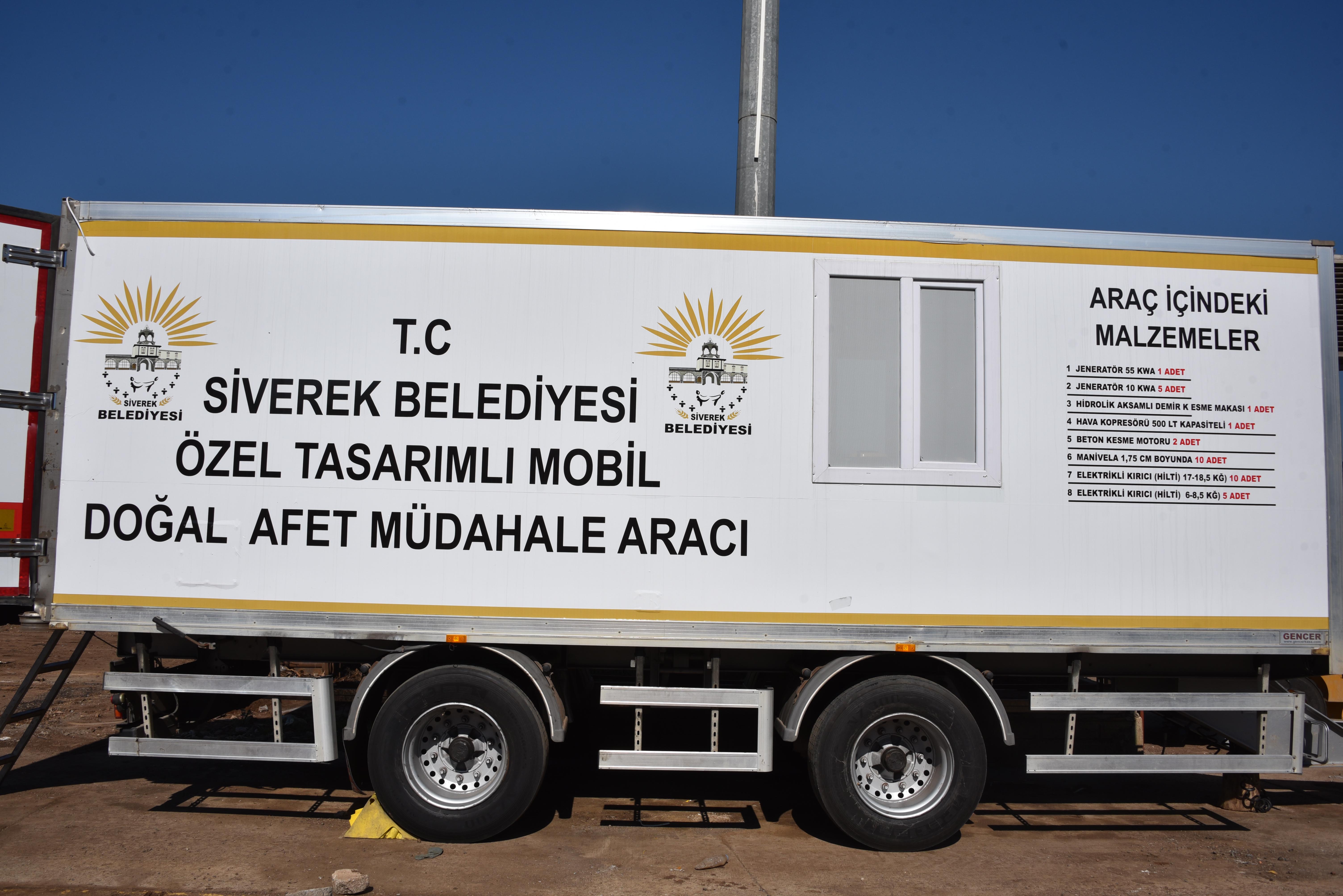Siverek Belediyesi, Türkiye'de ilk "Doğal Afet Müdahale Aracı"nı filosuna kattı;