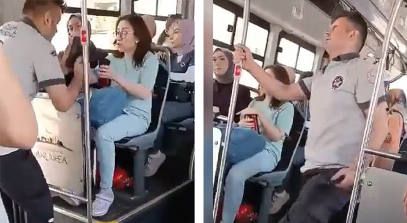 Urfa’da güvenlik görevlisi kadın yolcuya zor anlar yaşattı: O anlar kamerada!;