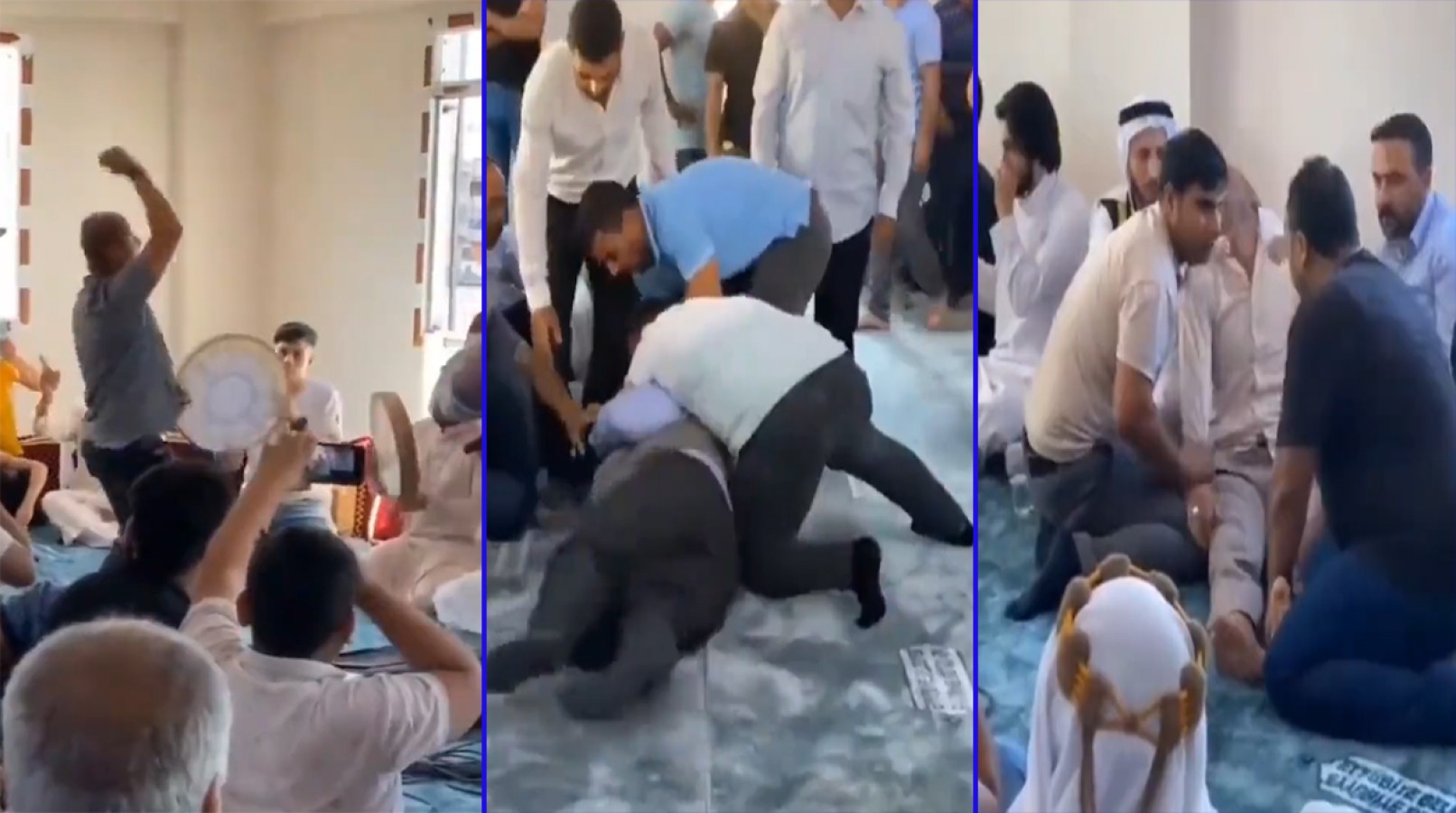 Urfa’da Naimi tarikatı üyeleri zikir çekerken kendilerinden geçti;