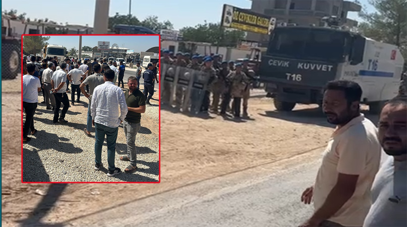 Suruç’ta galericiler yolu trafiğe kapattı, jandarma geldi;