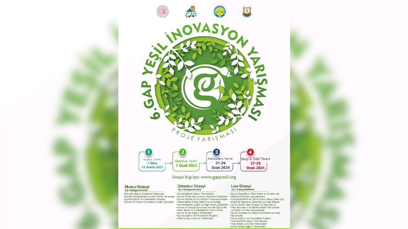 GAP Yeşil İnovasyon Proje Yarışması başvuruları başladı;