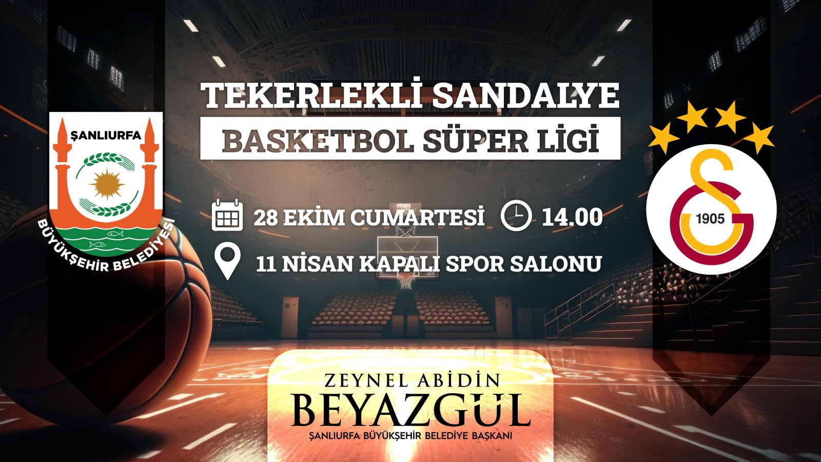 Şanlıurfa Tekerlekli sandalye Basketbol takımı Galatasaray’ı konuk ediyor;