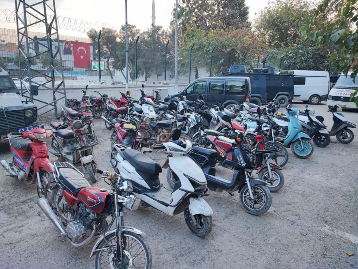 Urfa'da çalıntı motosiklet operasyonu! 85 kişi hakkında işlem...;
