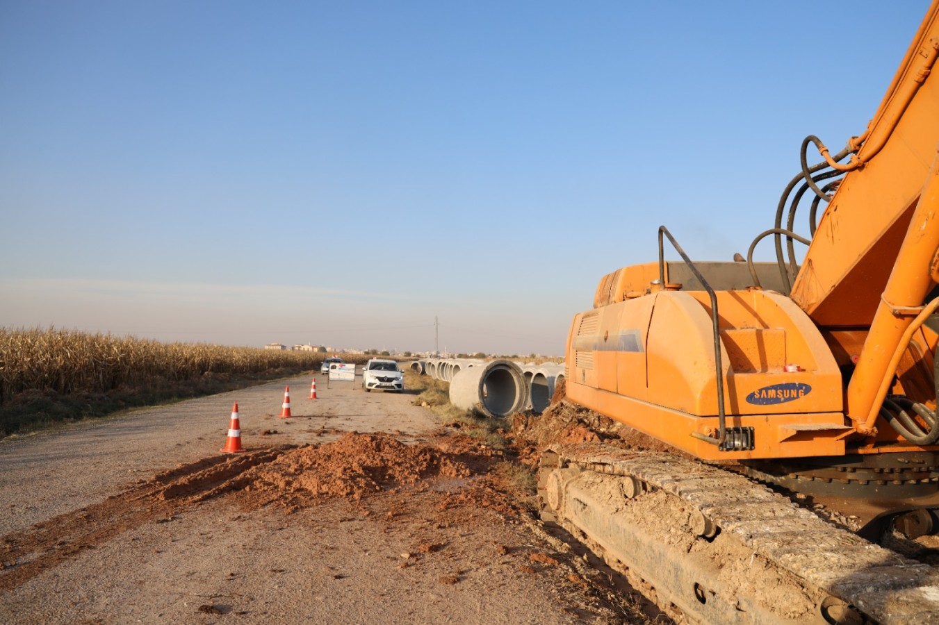 Başkan Beyazgül, Suruç’ta alt yapı çalışmalarını inceledi;