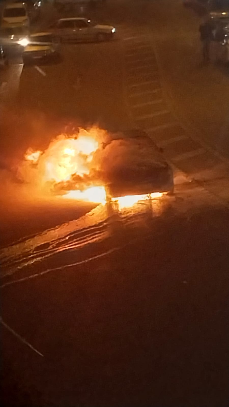 Haliliye'de otomobil yangını;