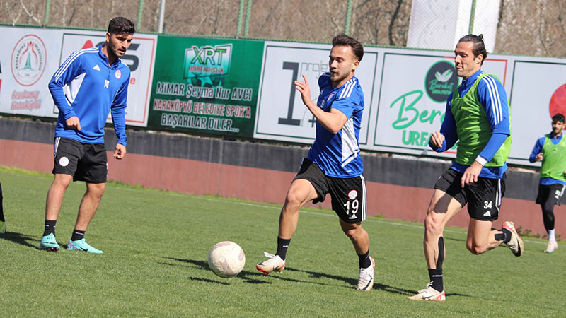 Karaköprü Belediyespor, Akhisarspor maçı hazırlıklarını tamamladı;