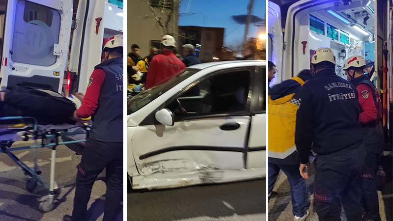 Haliliye'de iki otomobil çarpıştı: 1 yaralı!;