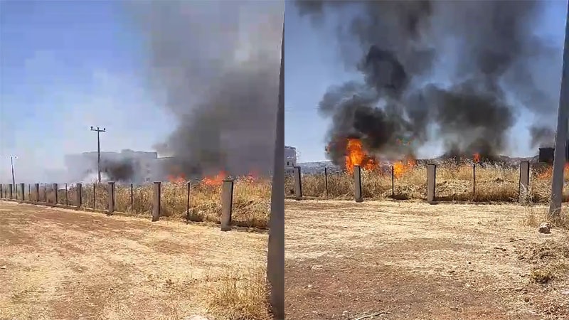 Haliliye'de kuru ot yangını: Alevler kontrol altına alındı;
