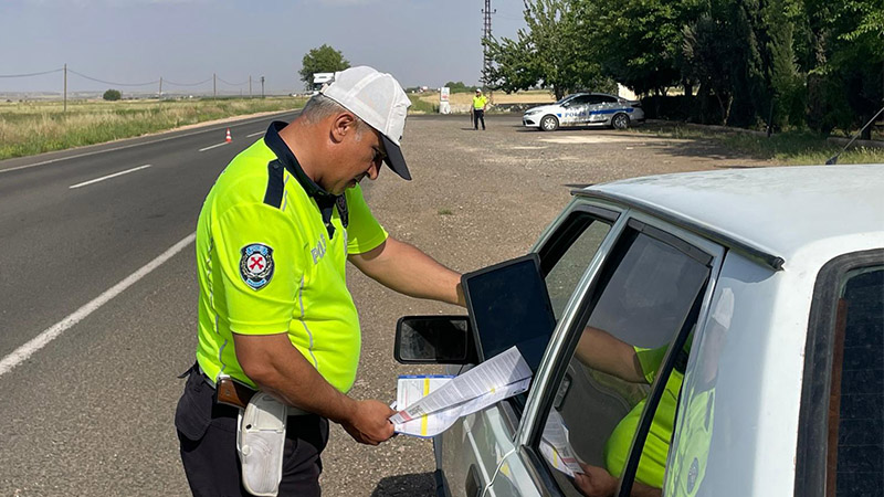 Şanlıurfa’da 57 araç trafikten men edildi!;