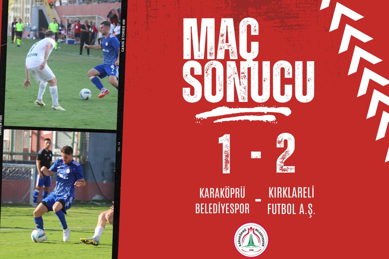 Karaköprü Belediyespor yeni sezonu mağlubiyetle açtı!;