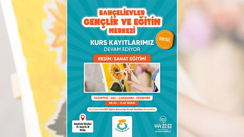 Haliliye Belediyesinden gençlere sanat fırsatı;