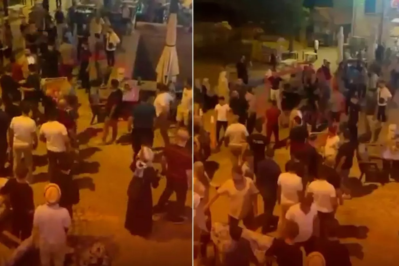 10 KİŞİ BİR POLİSİ ÇOCUKLARININ GÖZÜ ÖNÜNDE DARP ETTİ;