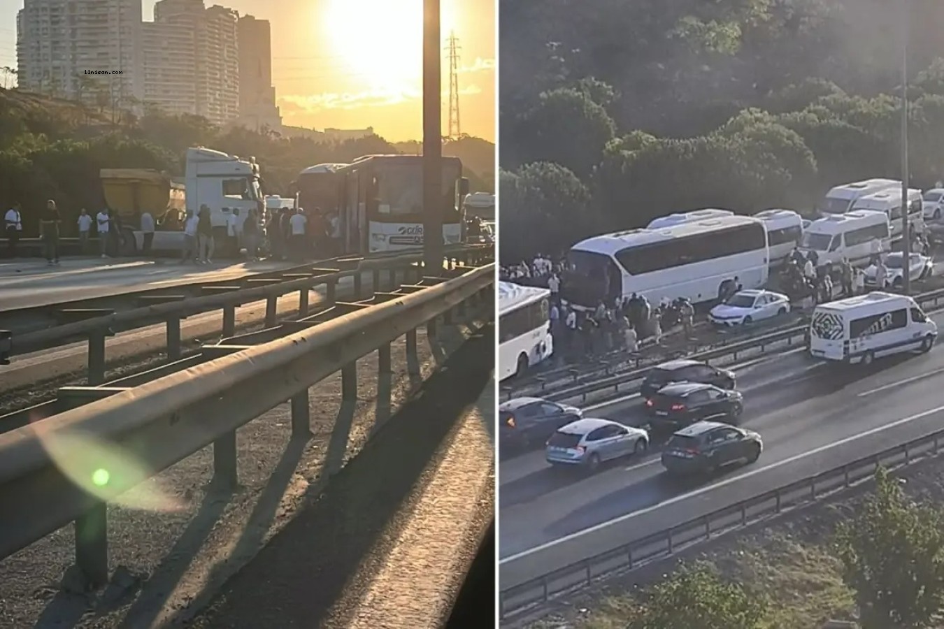 TEM'DE ZİNCİRLEME KAZA! 1 KİŞİ ÖLDÜ, 9 KİŞİ YARALANDI;